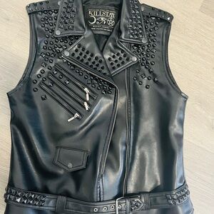Killstar Black Vegan Leather Jacket